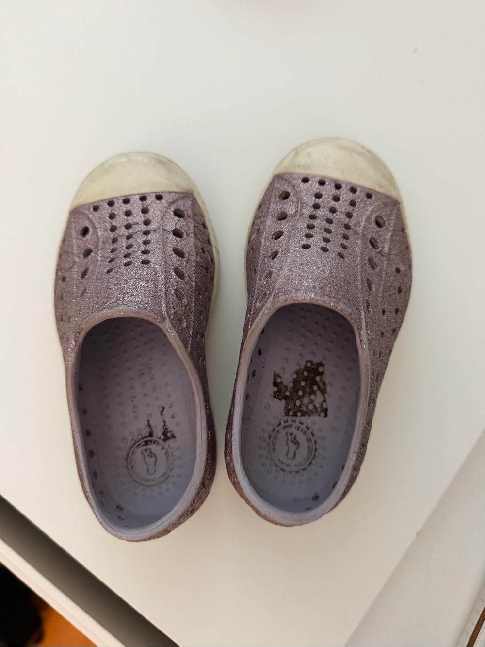 Natives - Glitter Slip-On Water-Friendly Shoes - Lavender